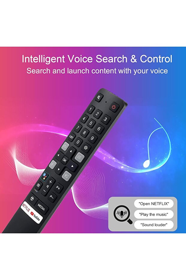 جهاز تحكم عن بعد صوتي بديل لتلفزيون TCL Android Smart TV RC901V - 5