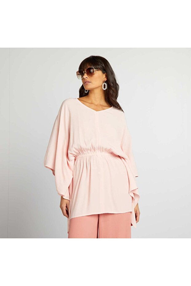 بلوزة بوهو وردية - 1