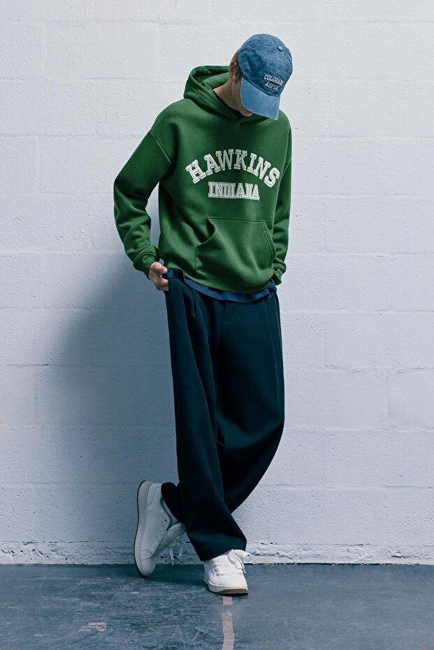 Stranger Things kapüşonlu sweatshirt - 1