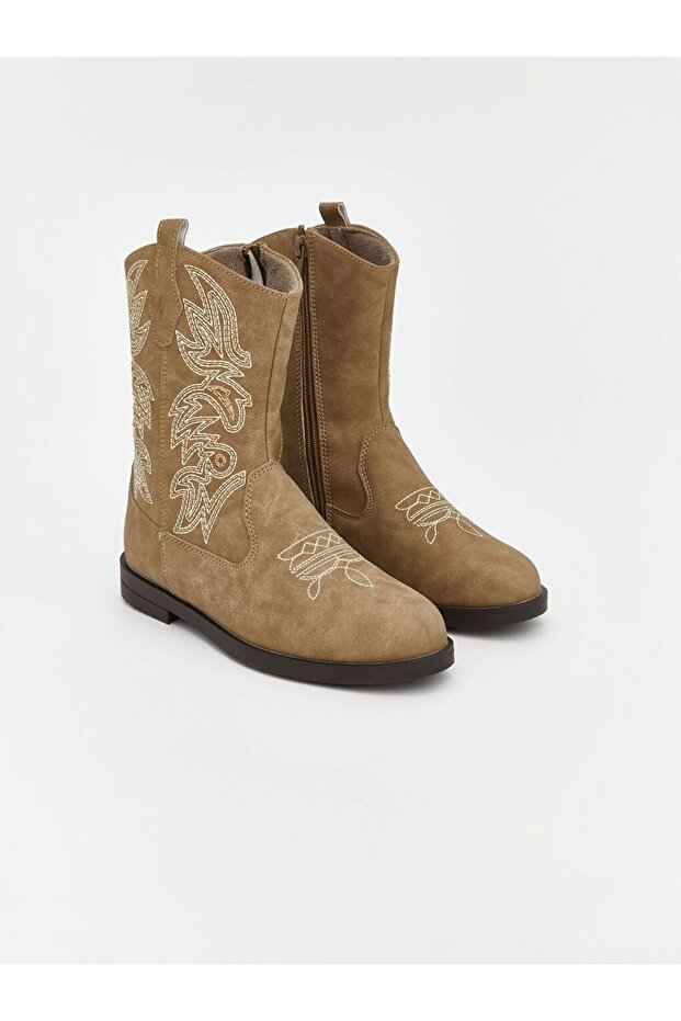 LCW STEPS Süet Görünümlü Kız Çocuk Kovboy Bot - 1