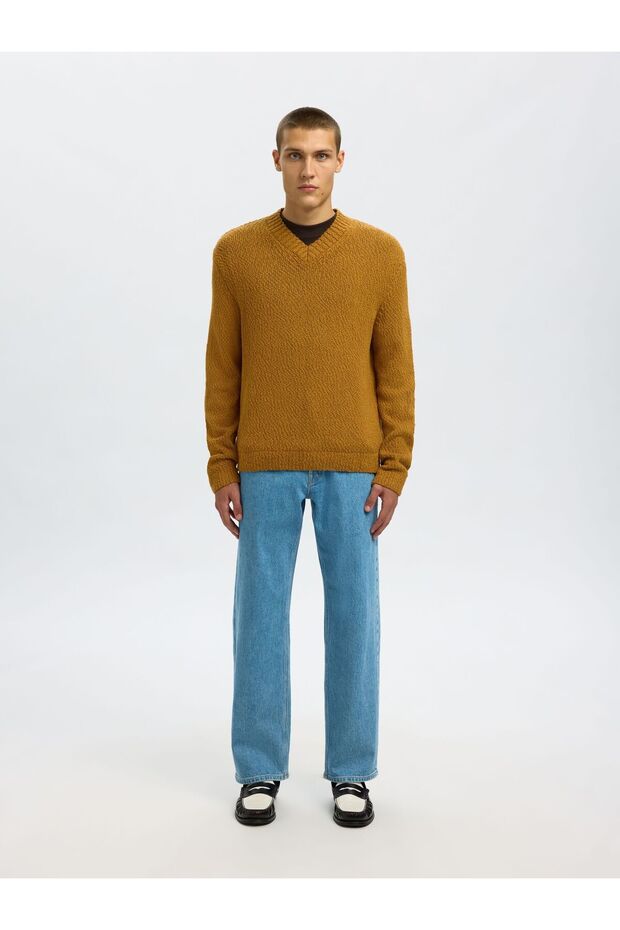 Pullover mit V-Ausschnitt 100% Baumwoll - 4