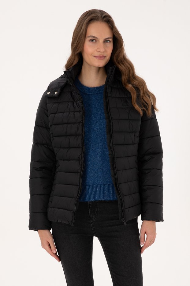 Women's Black Coat 50307935-Vr046