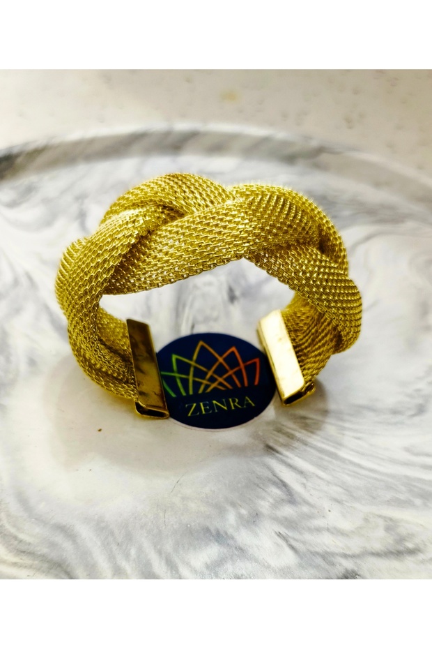 Hasır Örme Bileklik 14K Altın kaplama - 4