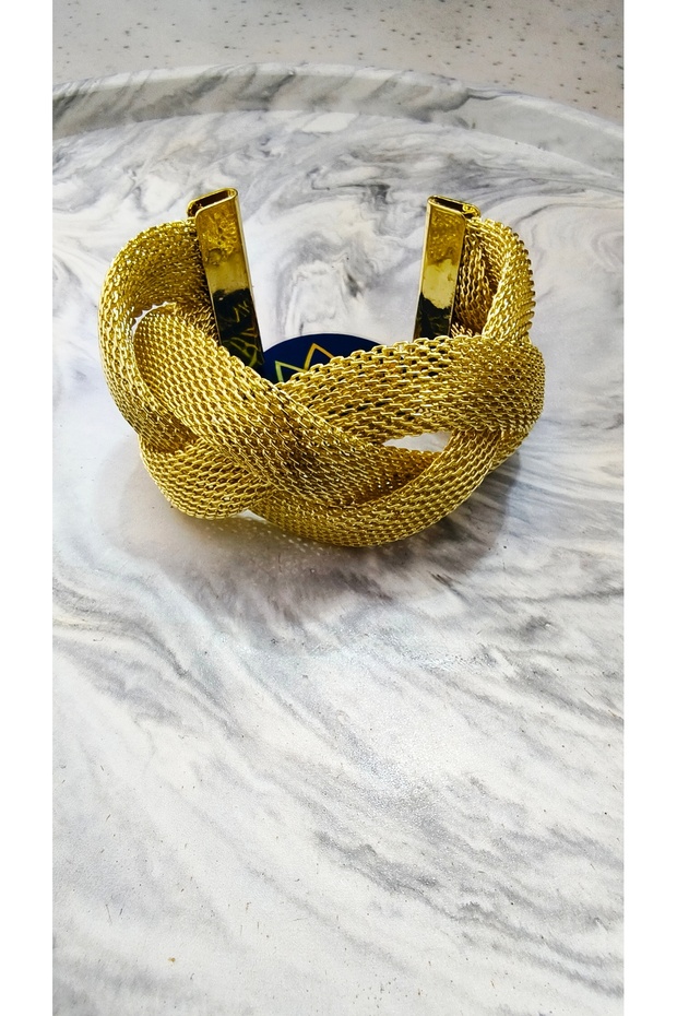 Hasır Örme Bileklik 14K Altın kaplama - 3