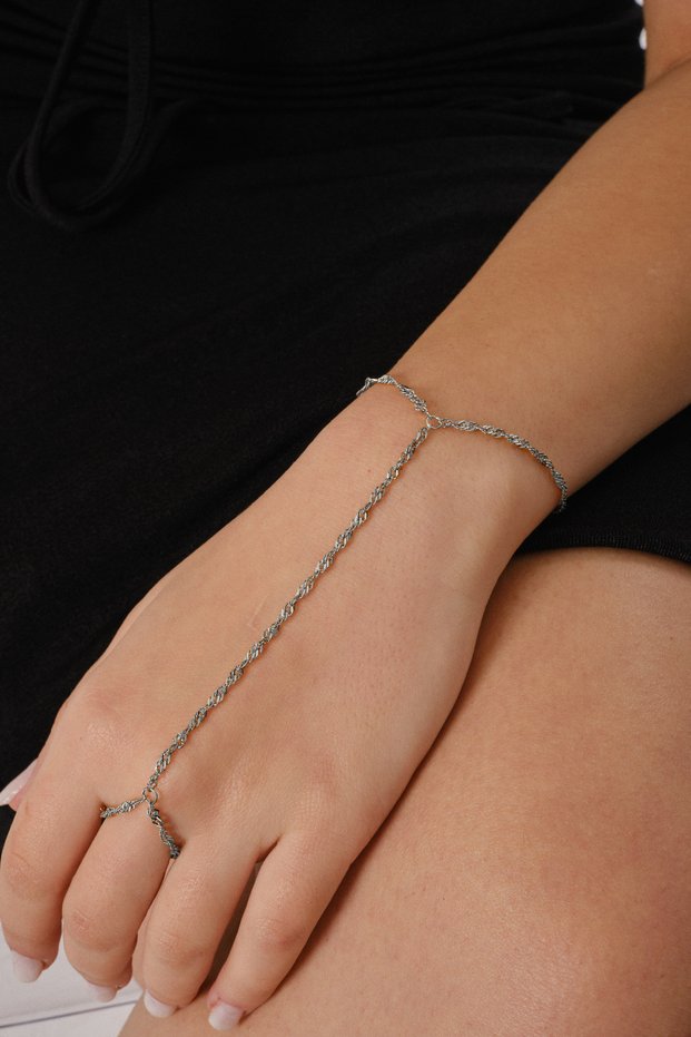 Steel Singapore Sharmaran Twist Chain Sharmaran Bracelet