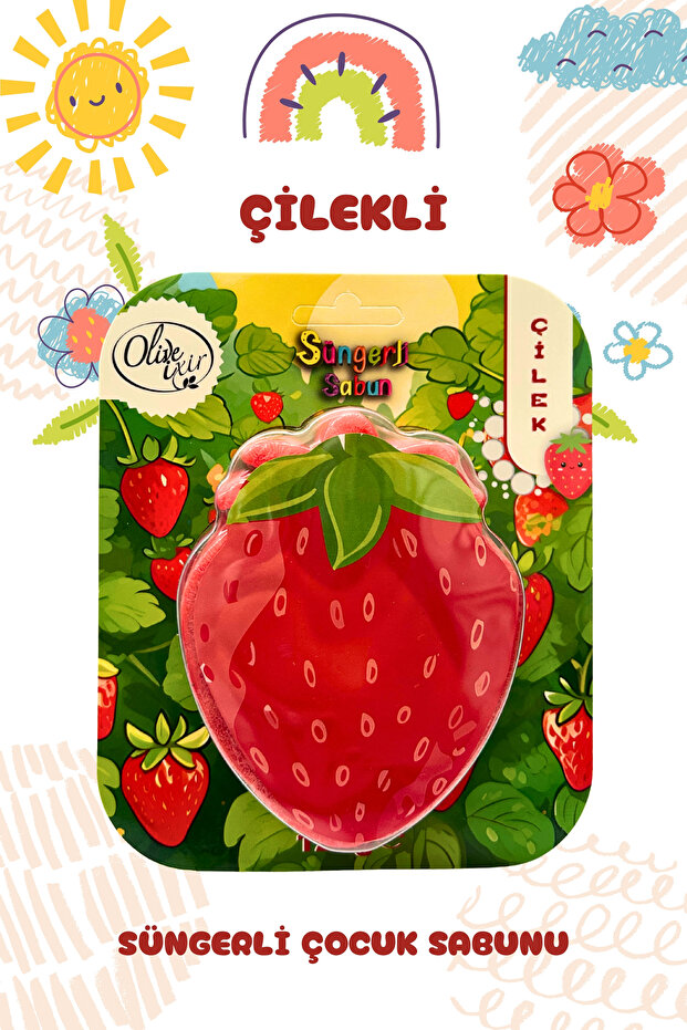 صابون استحمام إسفنجي بالفراولة - 1