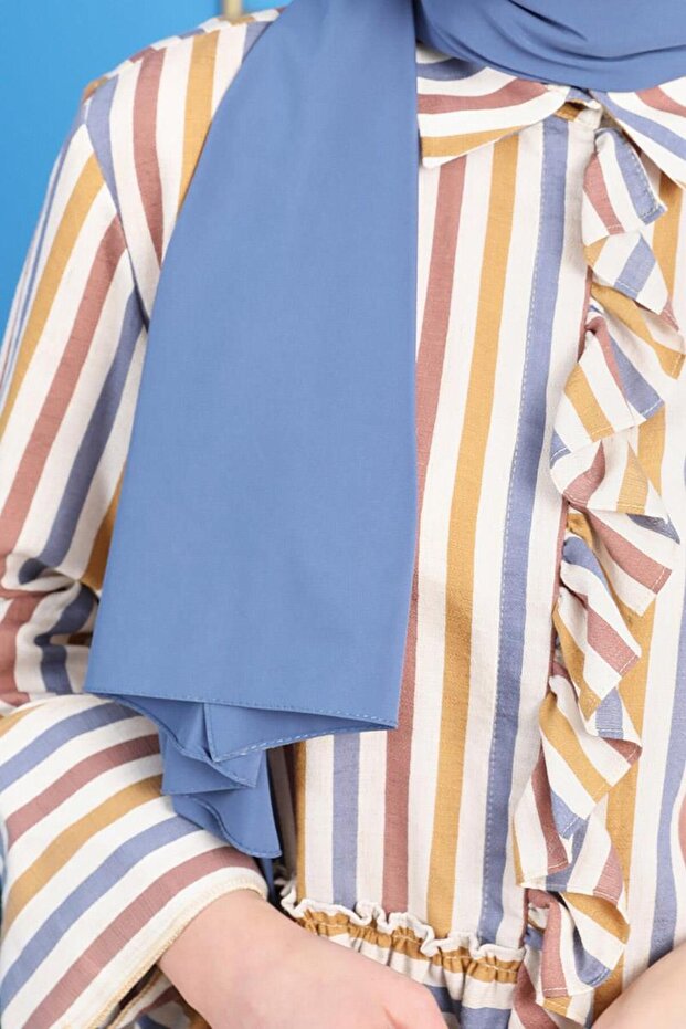 Lacivert Magic Şal - 3