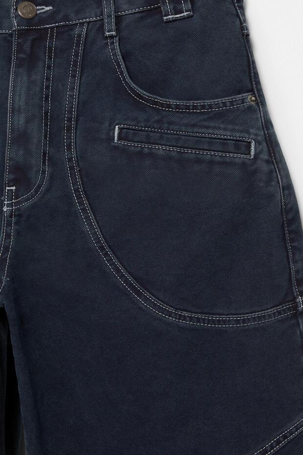 Geniş paça kesimli pantolon - 7