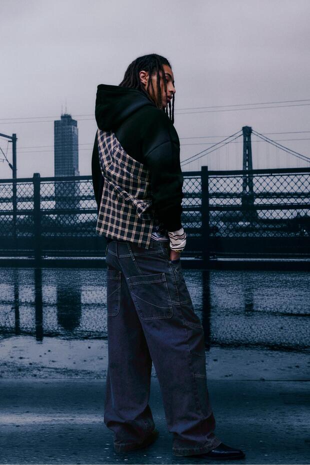 Geniş paça kesimli pantolon - 1