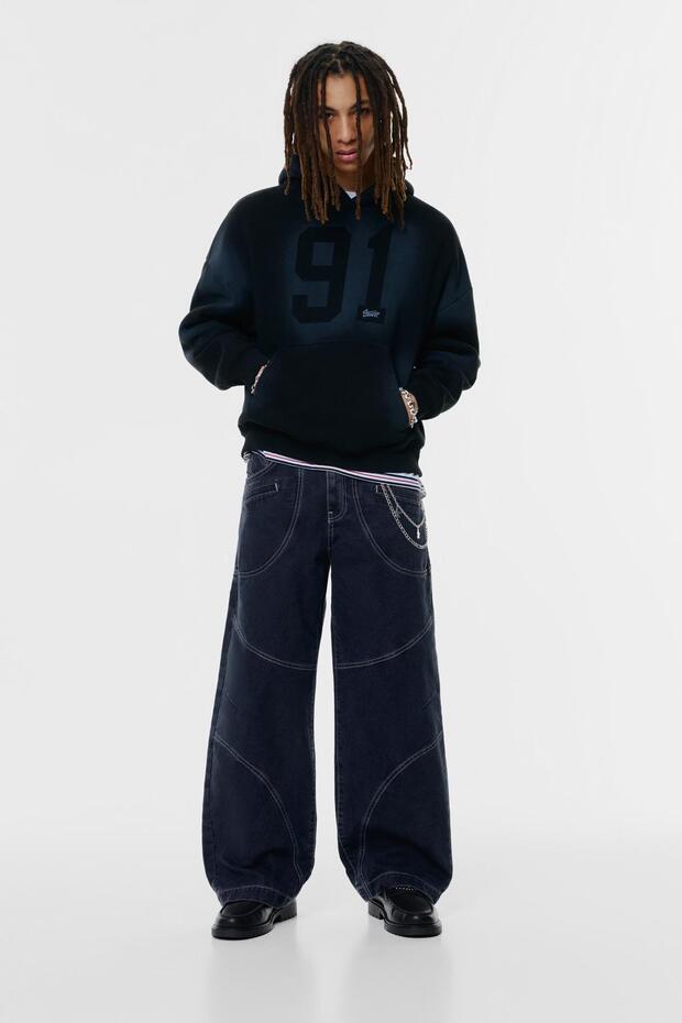 Geniş paça kesimli pantolon - 2