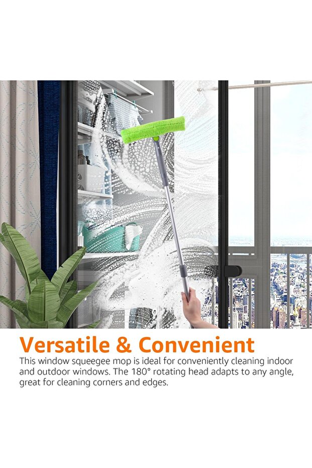 Extendable Window Squeegee with Rotating Head - 6