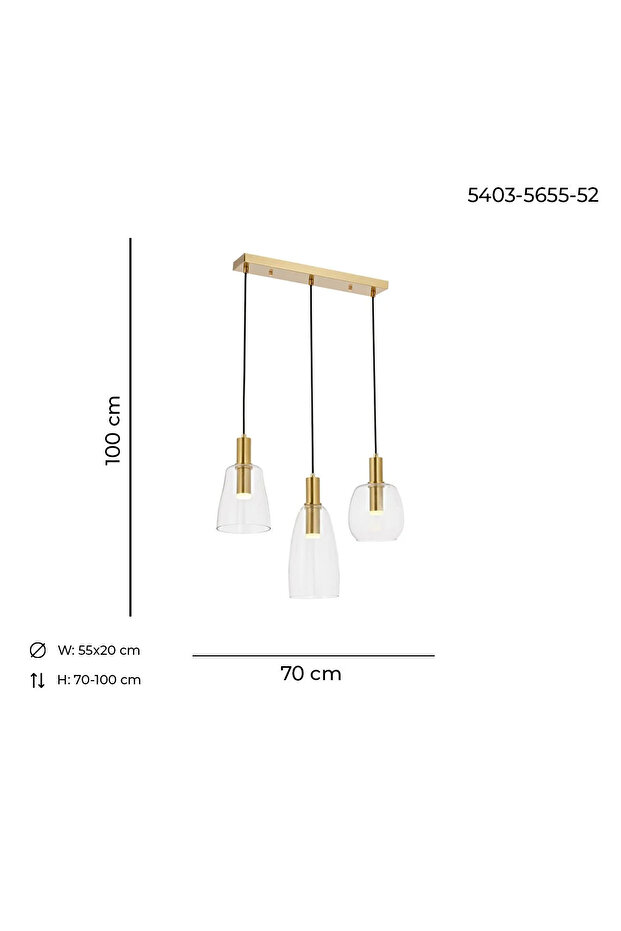 Akçay 3lü Sıralı Avize Eskitme - 2