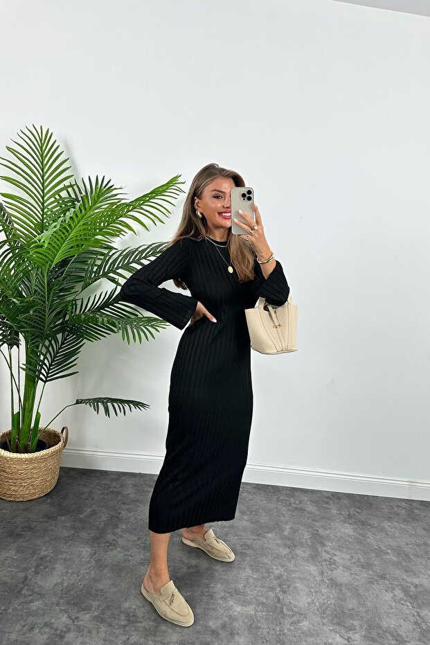 Merserize Triko Elbise - 1