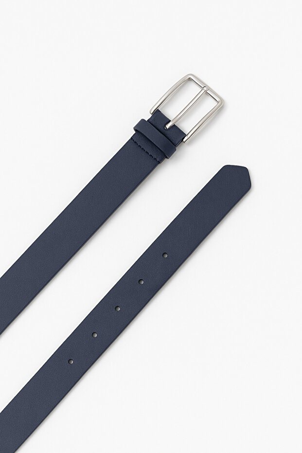 Women's Classic Faux Leather Belt – Stylish Model with Metal Buckle