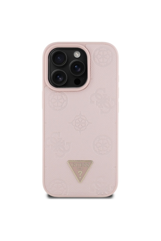 Case for iPhone 16 Pro, Grained Triangle, Pink - 3
