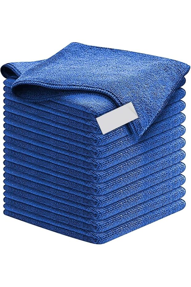 Microfiber Cleaning Cloths 30 x 40 cm, Blue – Pack of 10