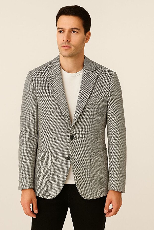Mono Collar Double Slit Men's Jacket