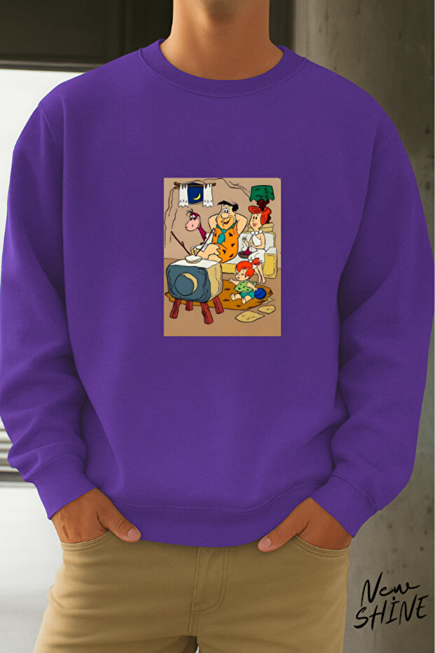 Çakmaktaş Family Printed Crew Neck Sweatshirt