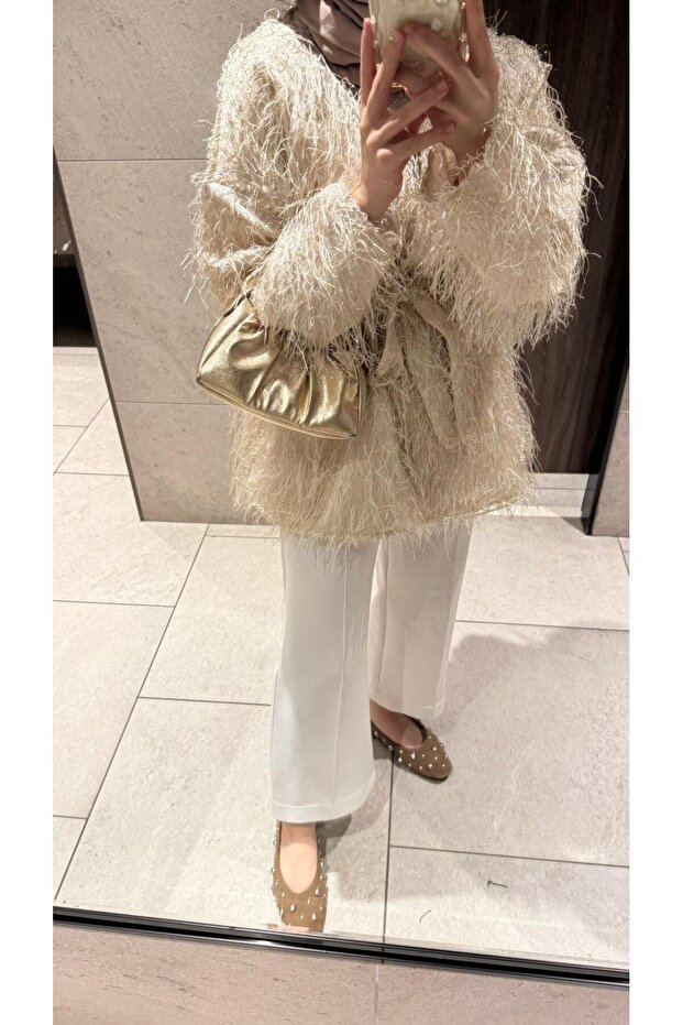 Fringed Jacket Off White - 2