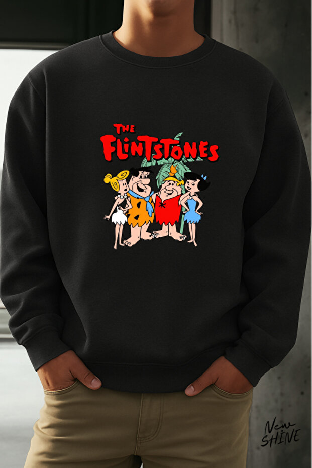 Çakmaktaş Family Printed Crew Neck Sweatshirt