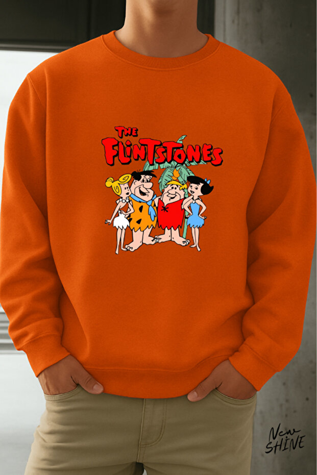 Çakmaktaş Family Printed Crew Neck Sweatshirt