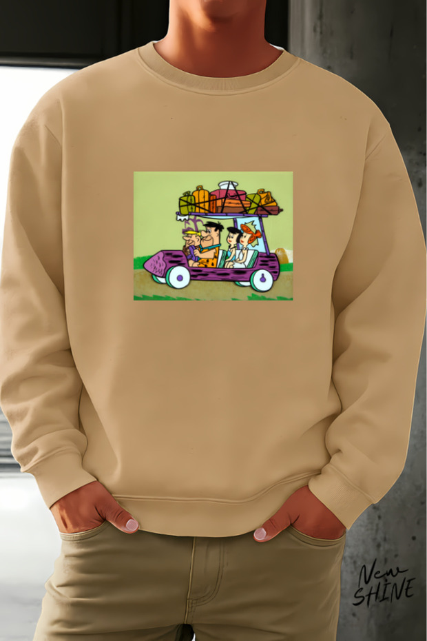 Çakmaktaş Family Printed Crew Neck Sweatshirt