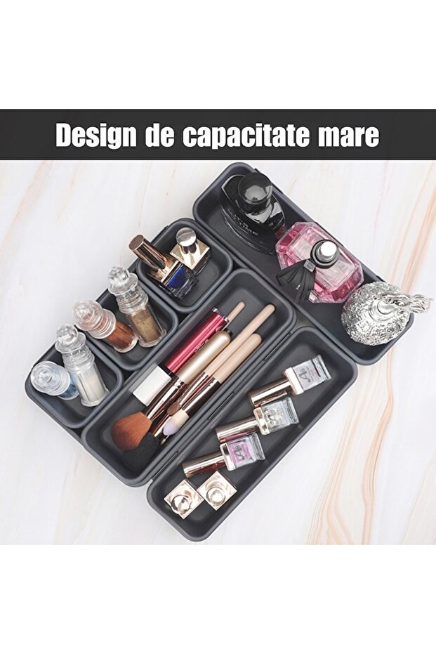 Modular Organizer Set - 8 Modular Compartments, Gray - 4