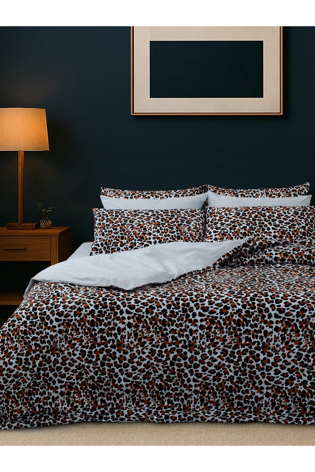 Double Duvet Cover Set 200*220 cm Duvet Cover + 2Pcs Pillowcases Colorful Leopard