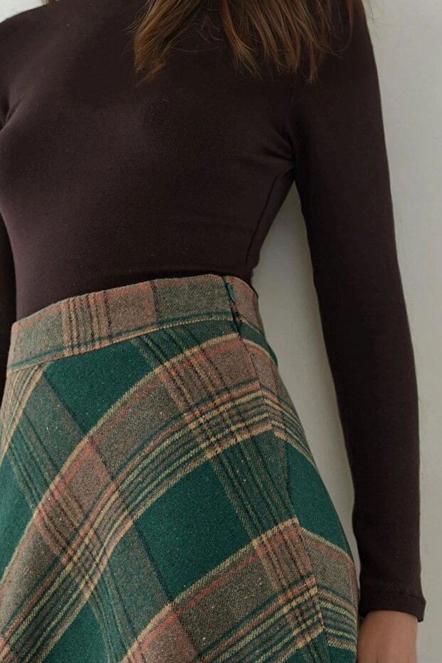 A-Form Kalın Midi Etek - 5