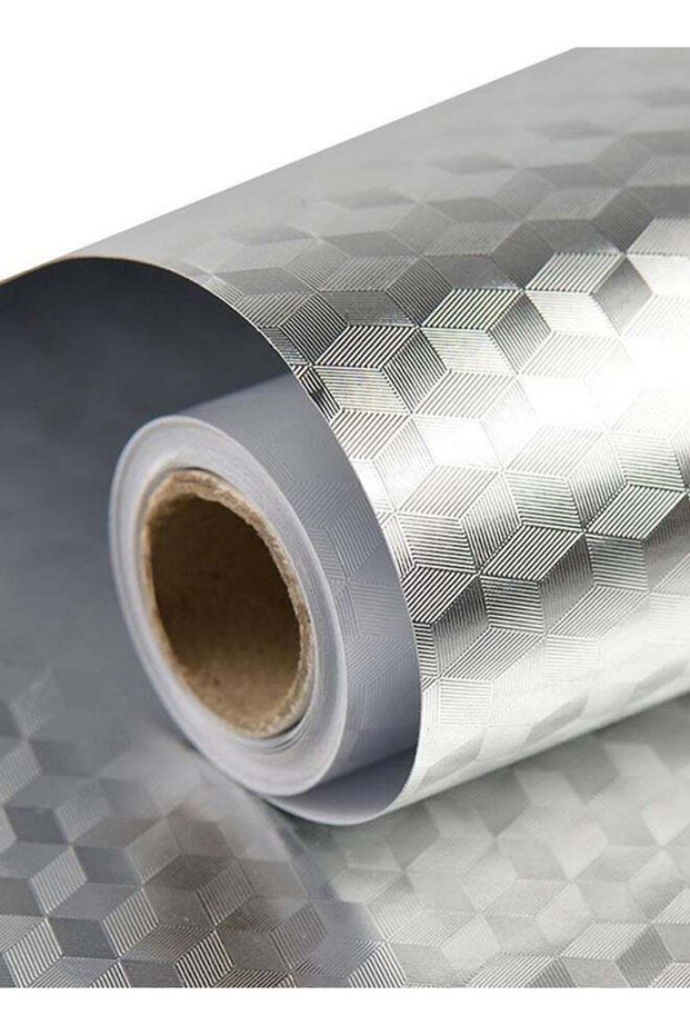 Aluminum Foil Oil Proof Stickers Silver 20x2x17cm