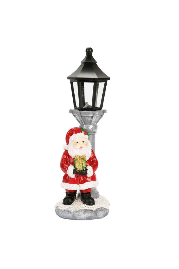 Işıklı Noel Baba Figürlü Dekoratif Lamba