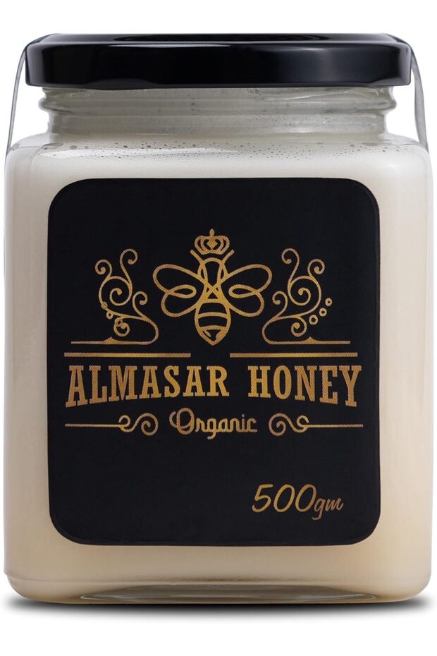 ALMASAR HONEY 100% Pure White Honey 500g - Wooden Gift Box (Kyrgyzstan)