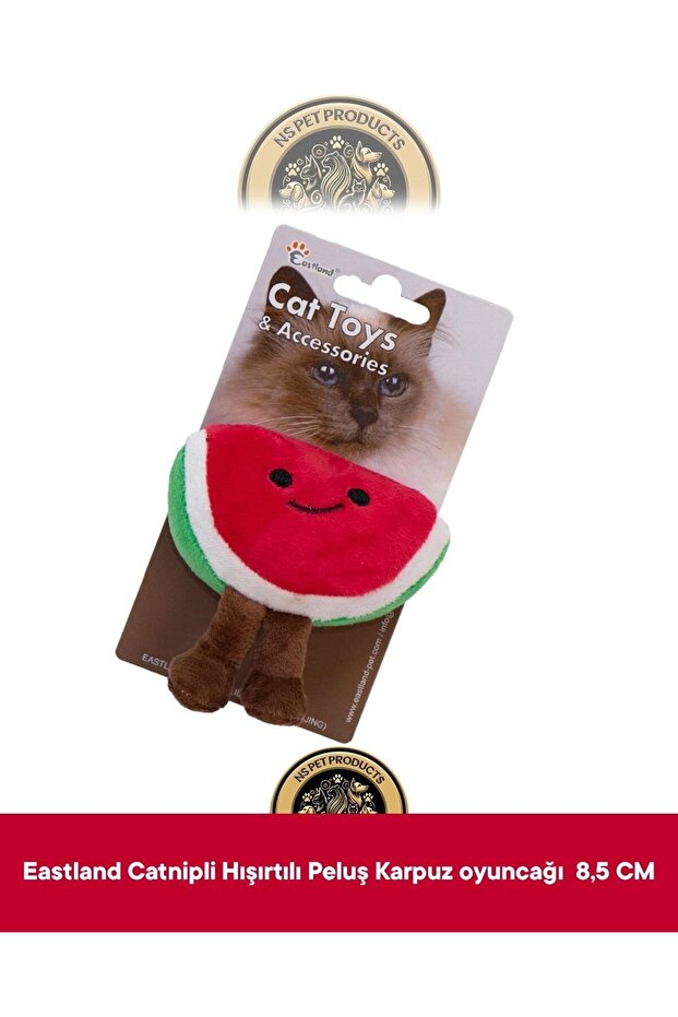 Catnip Plush Rustling Watermelon Cat Toy 8.5 cm