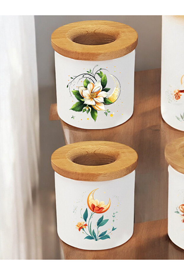 Moon Flower 2-Piece Pen Holder - Pen Holder for Teacher's Day, Teacher's Day Gift Pen Holder