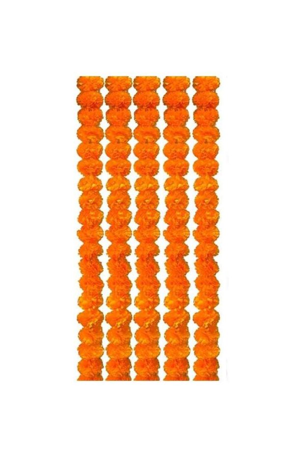 Decorative Pompom Latkan Dark Orange 5 Pieces 50 Inches
