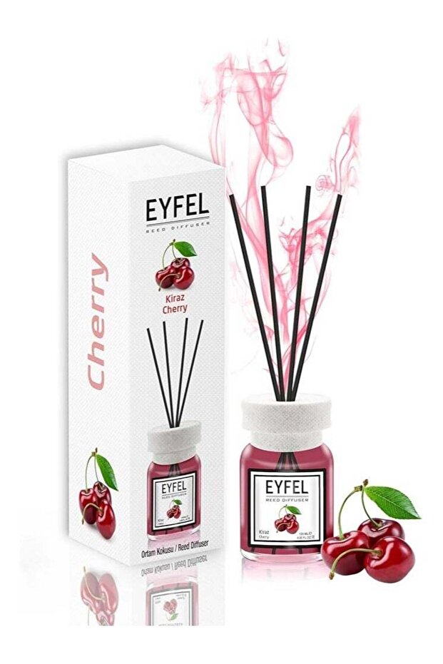 Sweet Red Cherry Scented Oil Room Reed Diffuser Sticks Set (120ml)