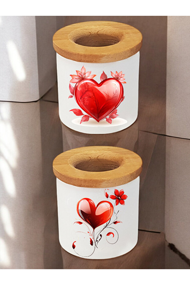 Heart Visual 2-Piece Set - Pen Holder for Men, Pen Holder for Boys, Pen Holder Gift, Desk Pen Holder