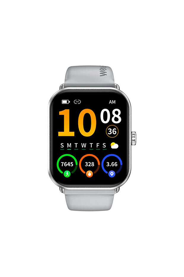 Active 2 Smartwatch for Men & Women 1.85″ HD Display IP68 Waterproof Fitness Tracker - Silver
