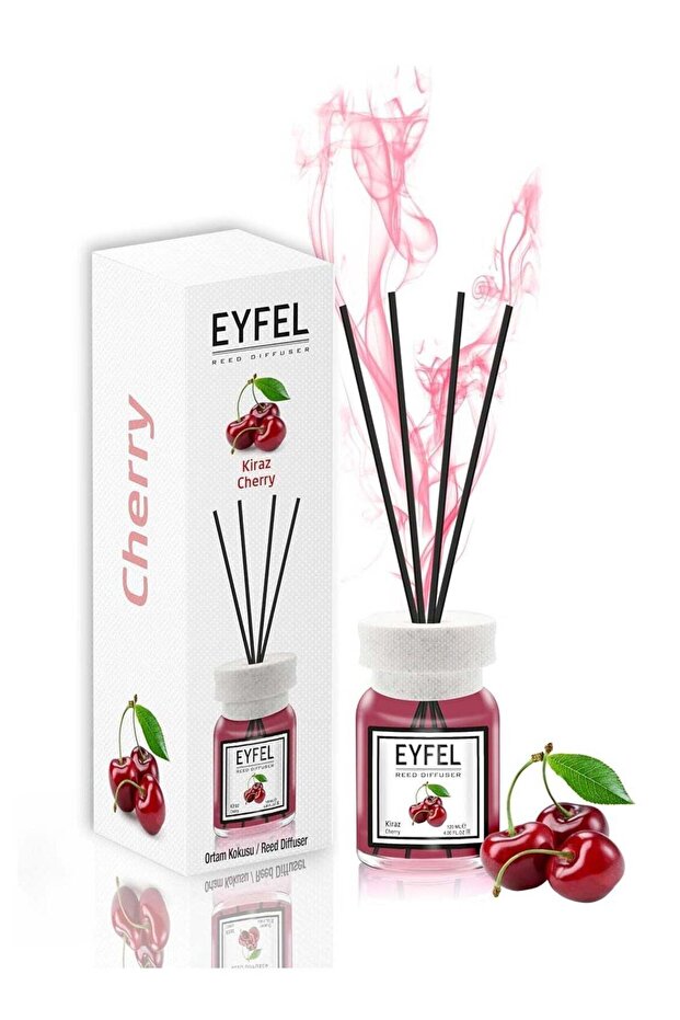 Sweet Red Cherry Scented Oil Room Reed Diffuser Sticks Set (120ml)