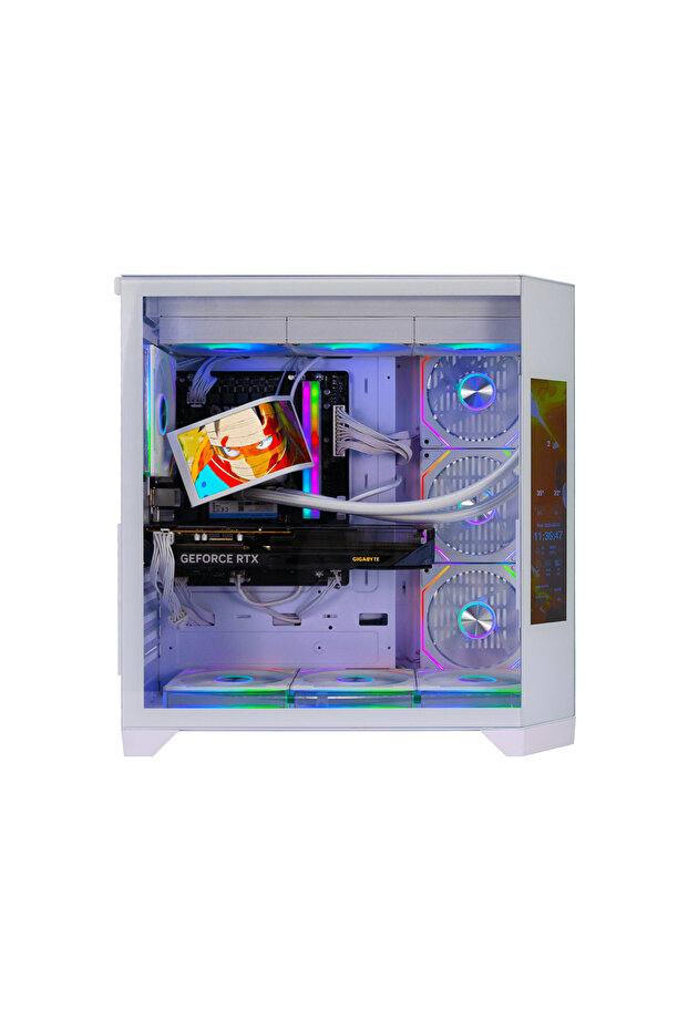 Gaming i5-14400F, RTX 5060 8GB Triple-Fan, 16GB DDR5, 1TB SSD, 360mm Curve, ARGB 7 Fans & Corner LCD - 2