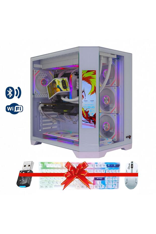 Gaming i5-14400F, RTX 5060 8GB Triple-Fan, 16GB DDR5, 1TB SSD, 360mm Curve, ARGB 7 Fans & Corner LCD - 1