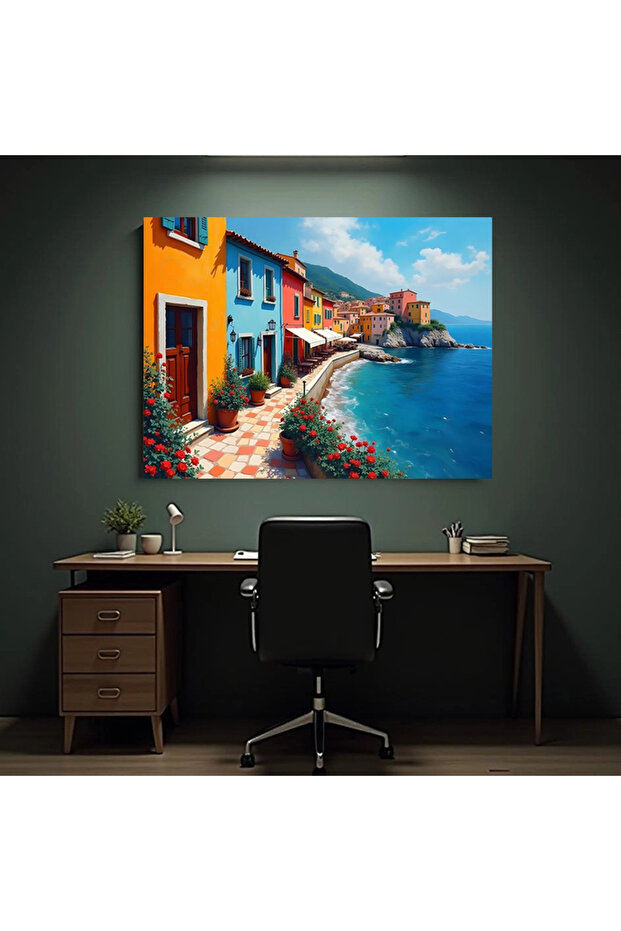 Tablou - Case lângă mare - 3