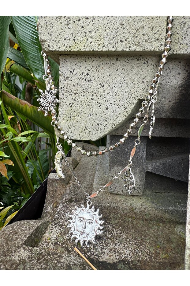 Silver Güneşli Kolye - 2