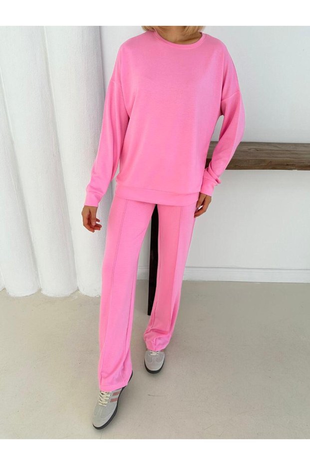 Modal Fabric Trousers and Sweatshirt Set