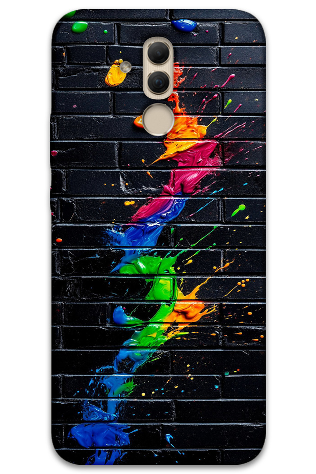 Huawei Mate 20 Lite Case Hd Pattern Printed Back Cover - Brush Stroke