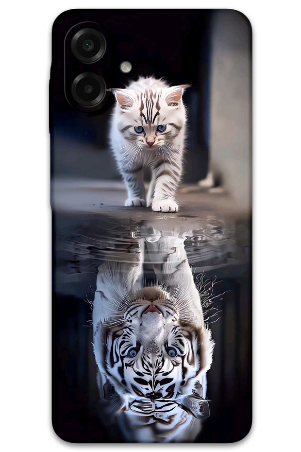 Samsung Galaxy A07 Case Hd Pattern Printed Back Cover - Cat Reflection
