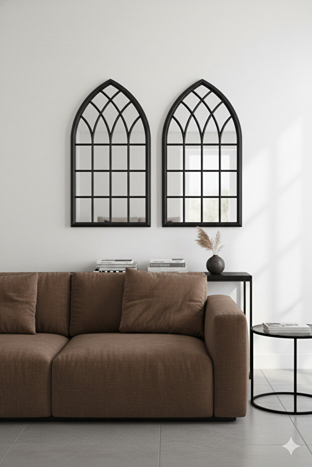 Elegant mirror set with a luxurious frame, adding a touch of sophistication to any space. 92 x 51 cm - 2