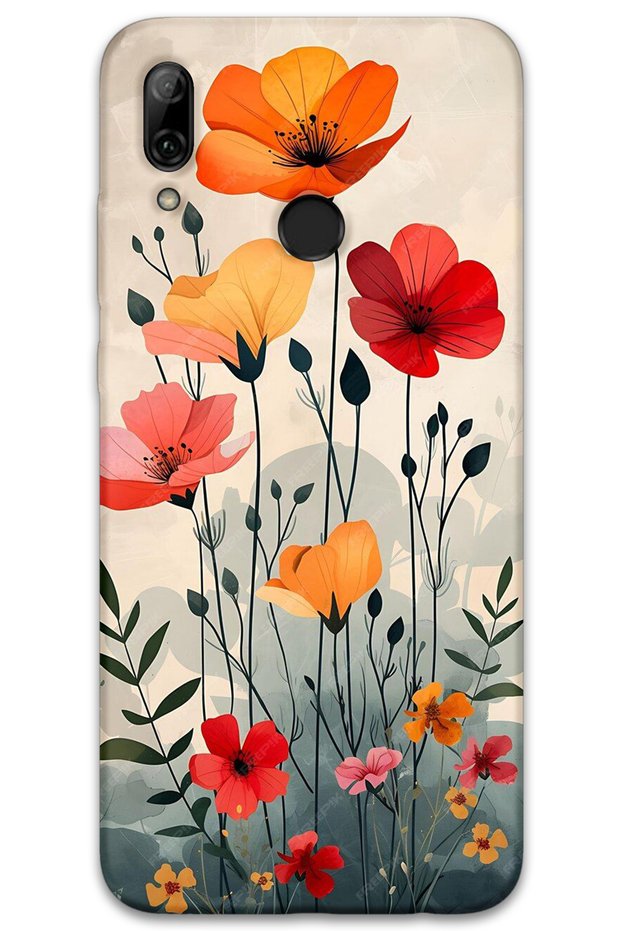 Huawei P Smart 2019 Case Hd Pattern Printed Back Cover - Tulip