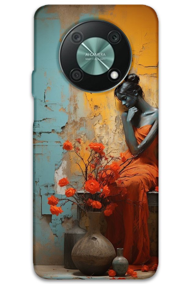 Huawei Nova Y90 Case Hd Pattern Printed Back Cover - Woman Alone