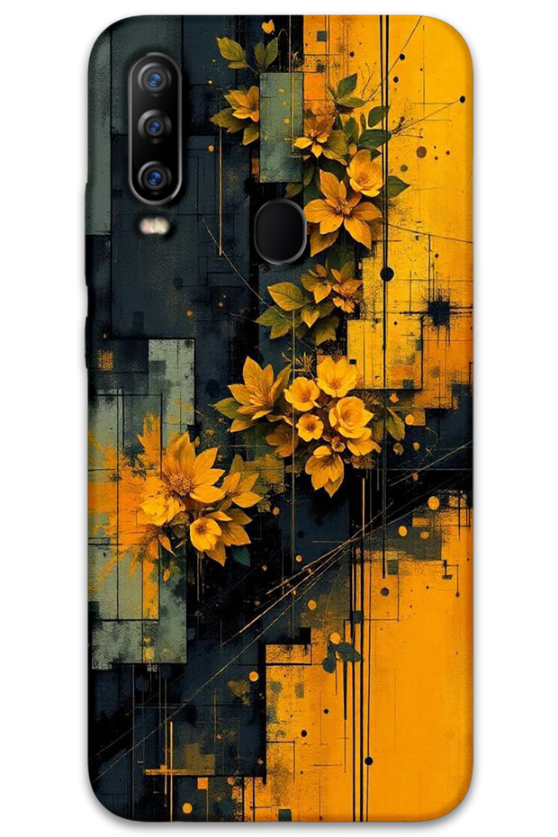 General Mobile Gm 20 Pro Case Hd Pattern Printed Back Cover - Yellow Flowers